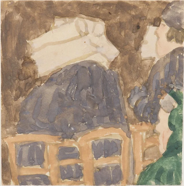 Personnages à l'église