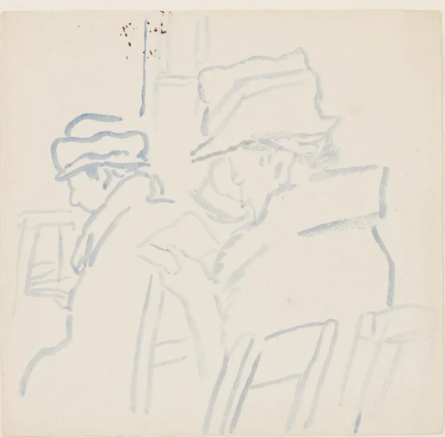 Personnages à l'église