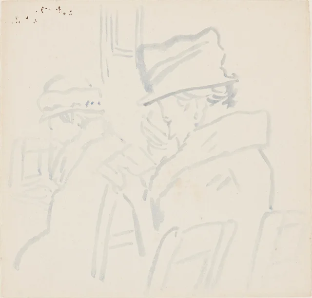 Personnages à l'église