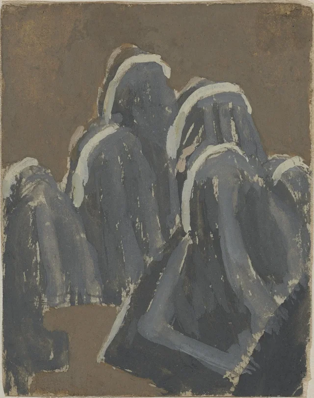 Personnages à l'église