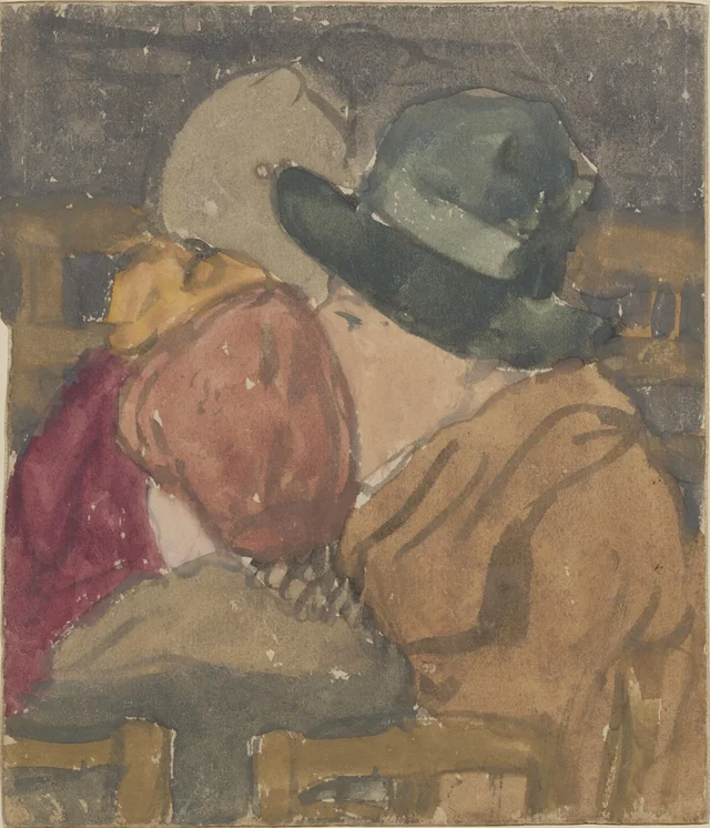 Personnages à l'église