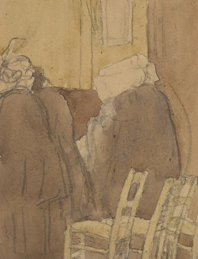 Monjas sentadas en la iglesia, Gwen John
