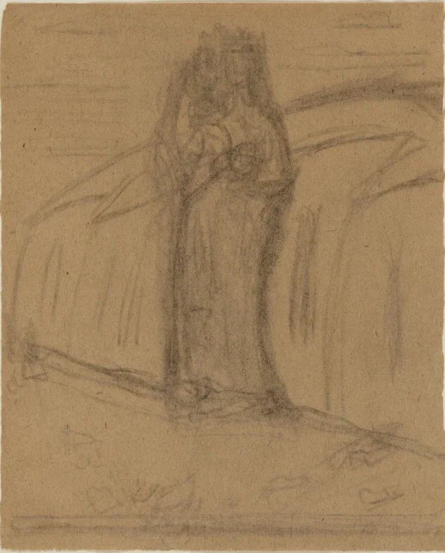 Vierge à l'Enfant dans un paysage