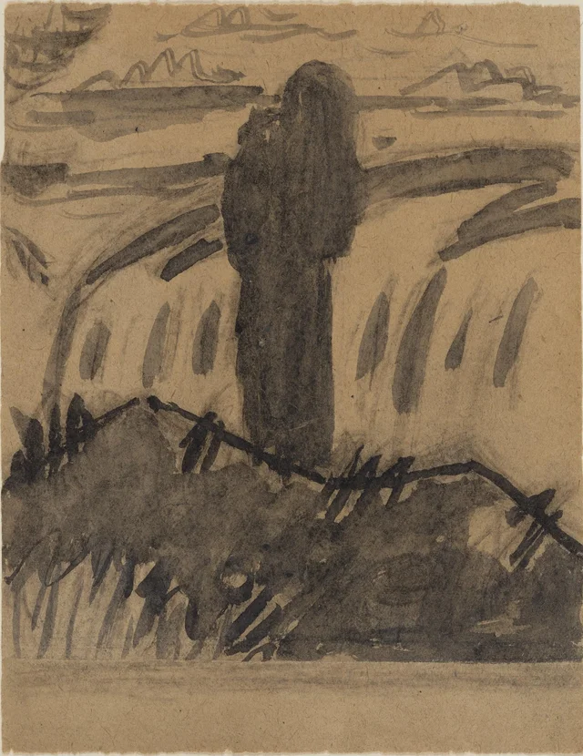 Vierge à l'Enfant dans un paysage