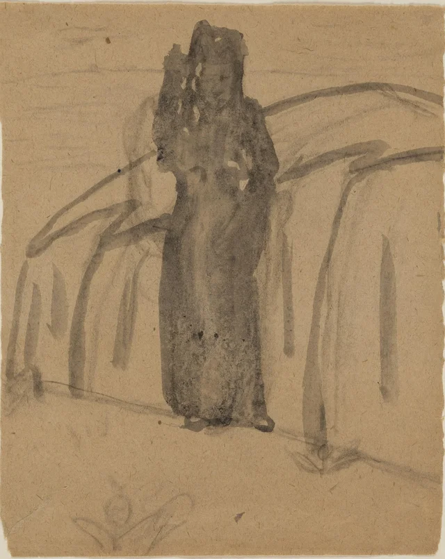 Vierge à l'Enfant dans un paysage