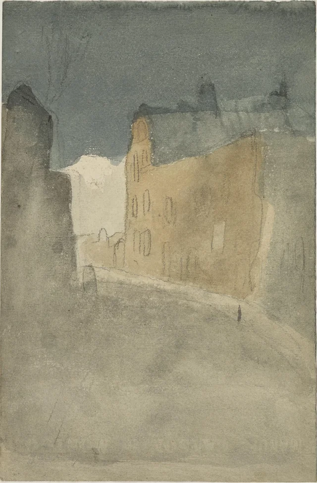 Vue d'une ville la nuit