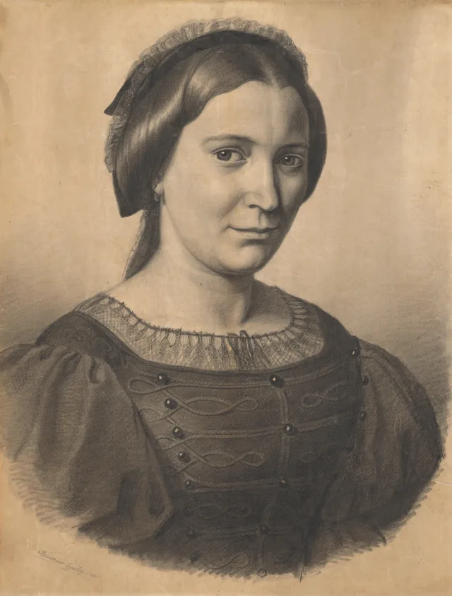 Retrato da mãe do artista (Gizela Lanszgallner), Gyula Benczúr