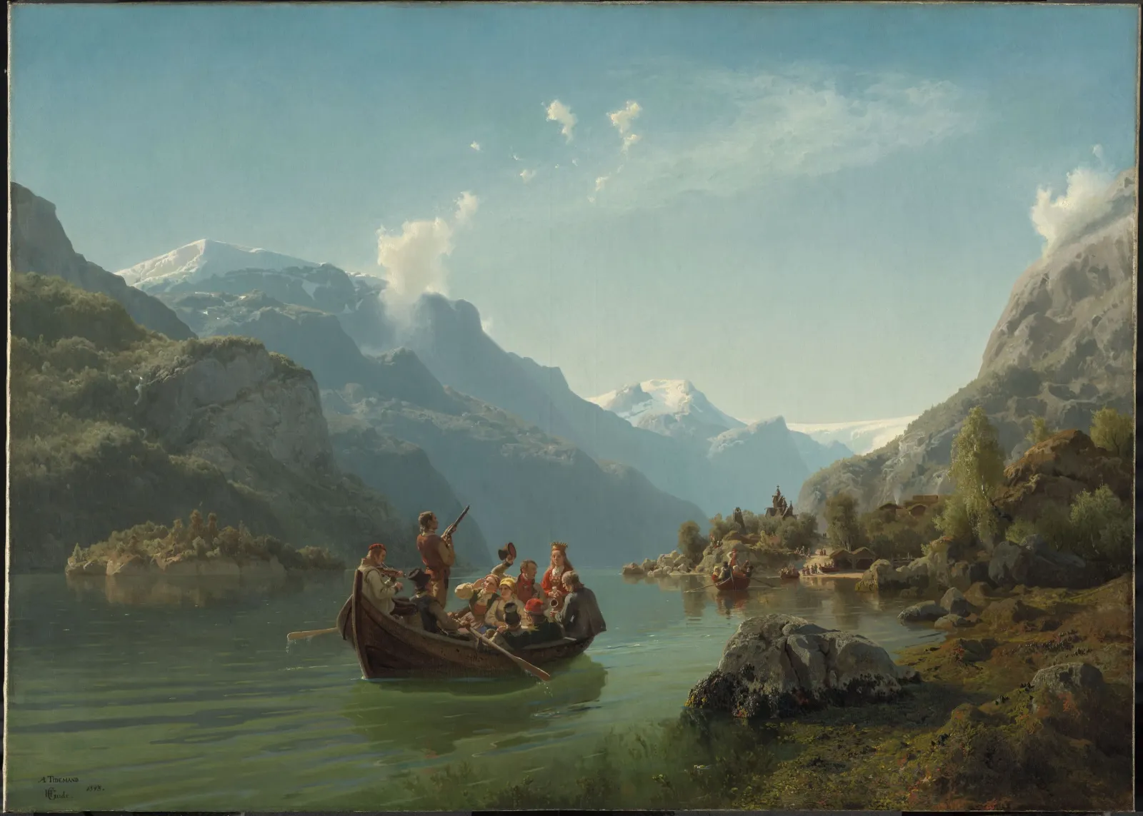 Procession nuptiale sur le Hardangerfjord, Hans Gude