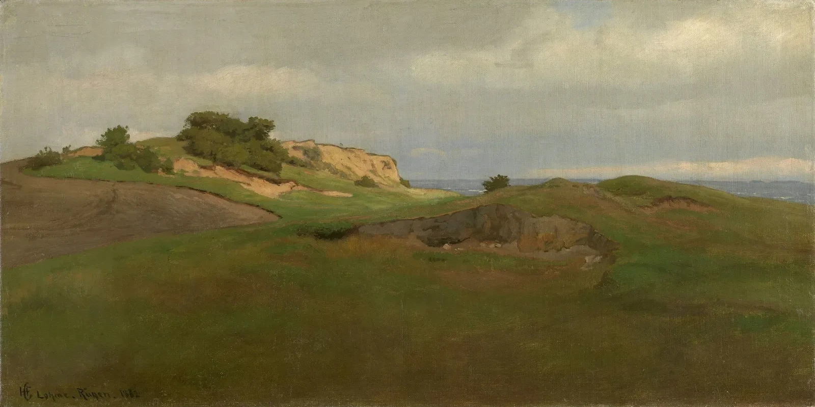Paisaje costero, Rügen, Hans Gude