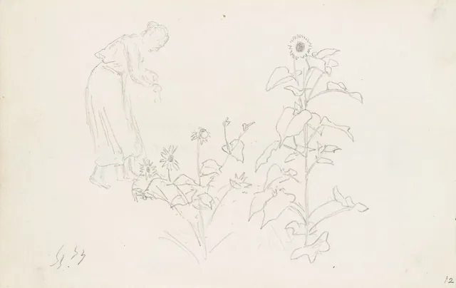 女と植物の習作