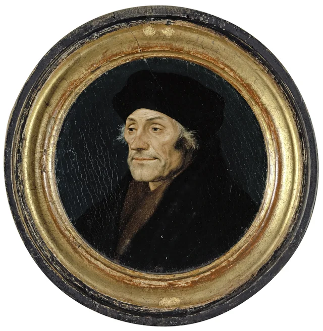 Retrato de Erasmo de Roterdã «em medalhão», Hans Holbein, o Jovem
