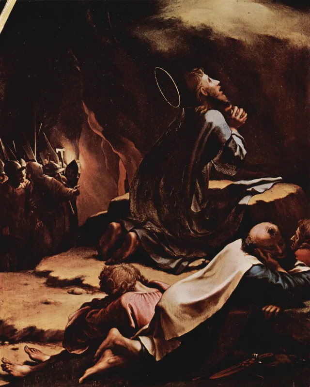 Cristo no Monte das Oliveiras (um painel da Paixão), Hans Holbein, o Jovem