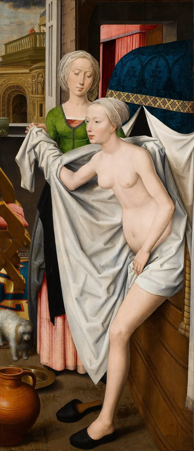 Betsabá no banho, Hans Memling