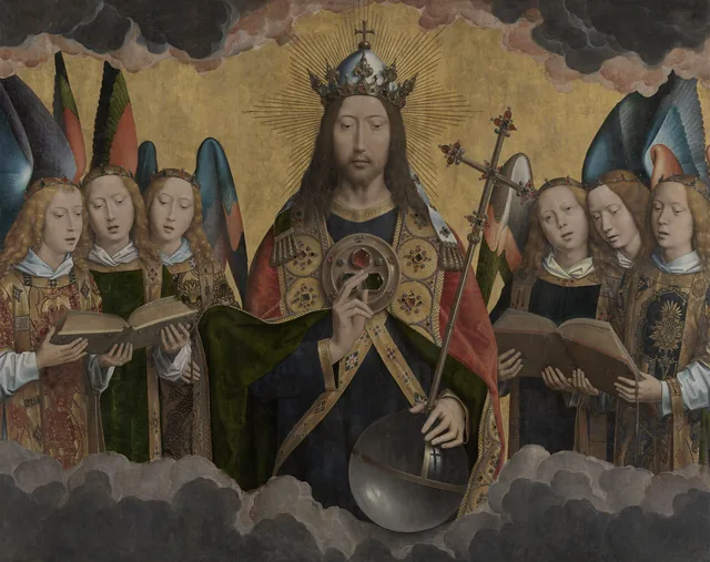 Deus Pai com anjos cantores