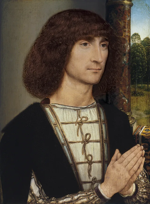 Retrato de um jovem em oração (recto)