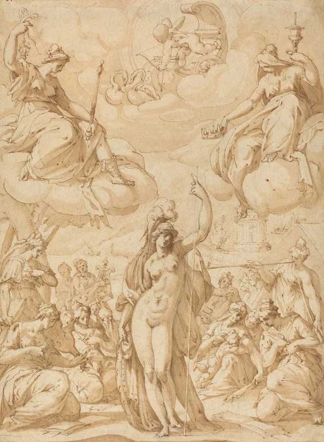 Allegory of Minerva as the Head of the Muses, Hans Speckaert