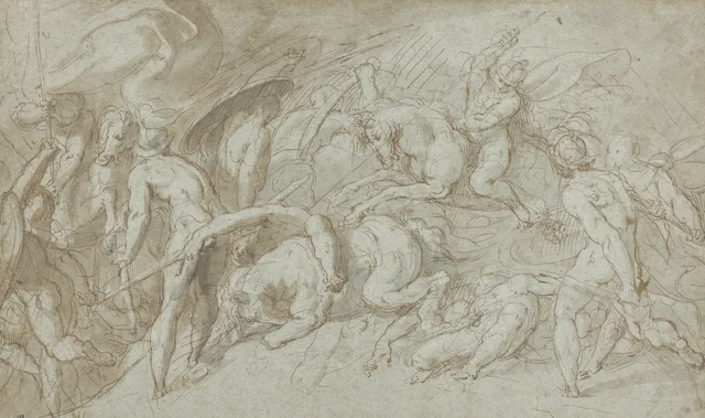Nude Warriors Fighting