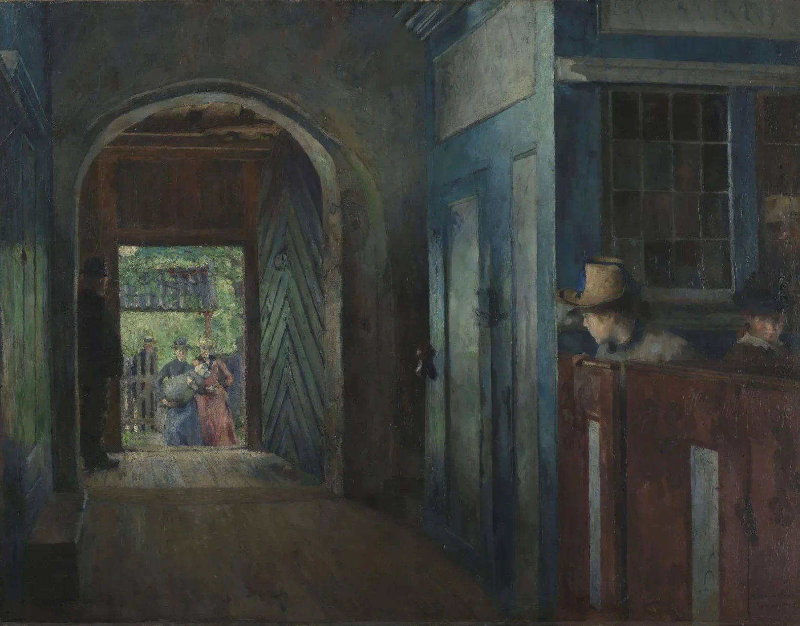 Christening in Tanum Church, Harriet Backer