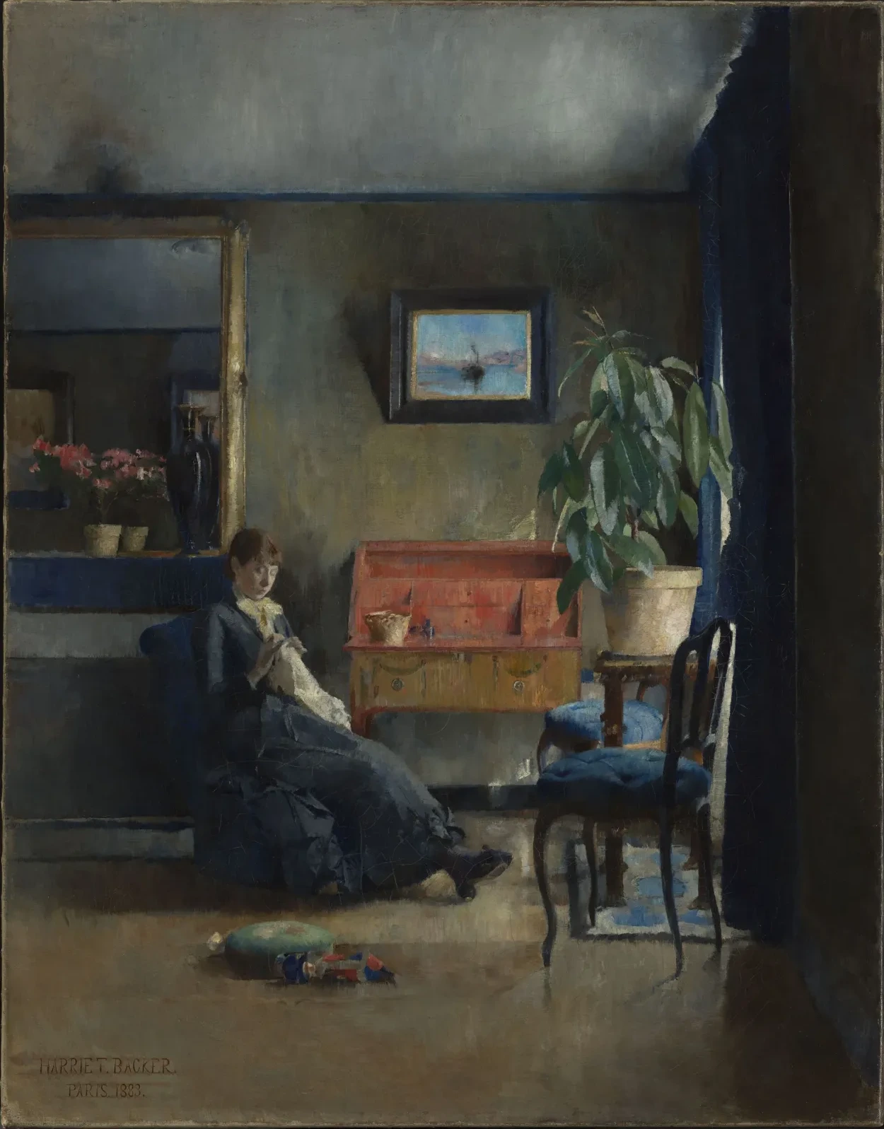 Blue Interior, Harriet Backer