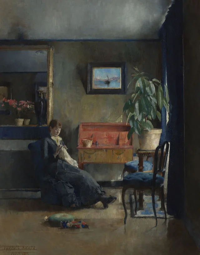 Interior azul, Harriet Backer