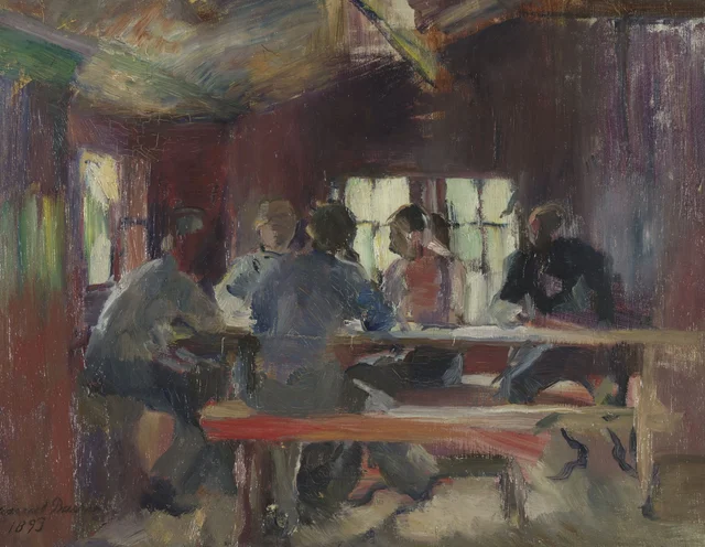 Jogadores de cartas (esboço), Harriet Backer