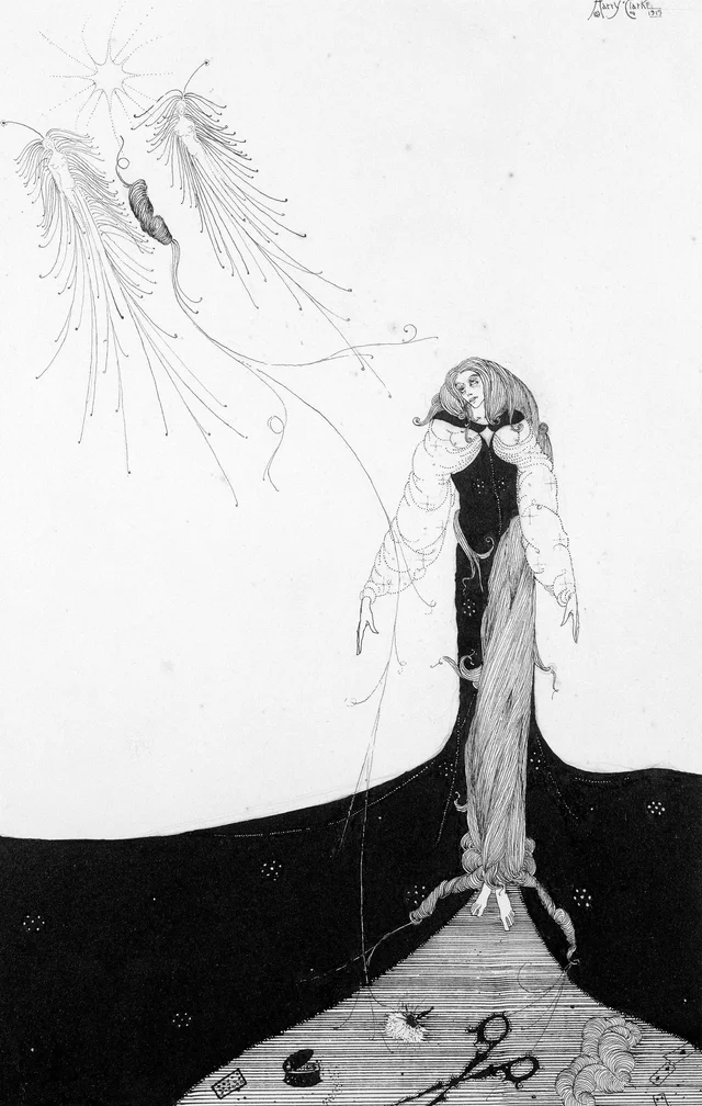 Pero fíate de la Musa: ella lo vio elevarse, Harry Clarke