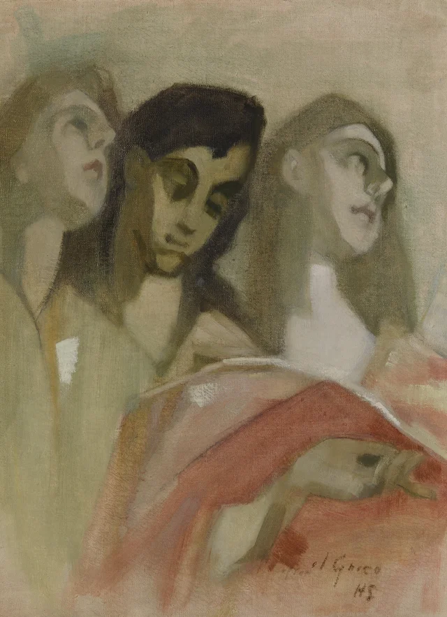 Fragmento de ángeles, según El Greco, Helene Schjerfbeck