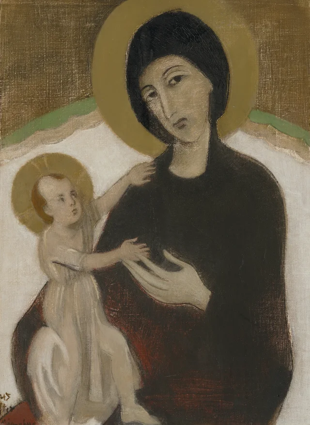 Virgen con el Niño, según Cimabue, Helene Schjerfbeck