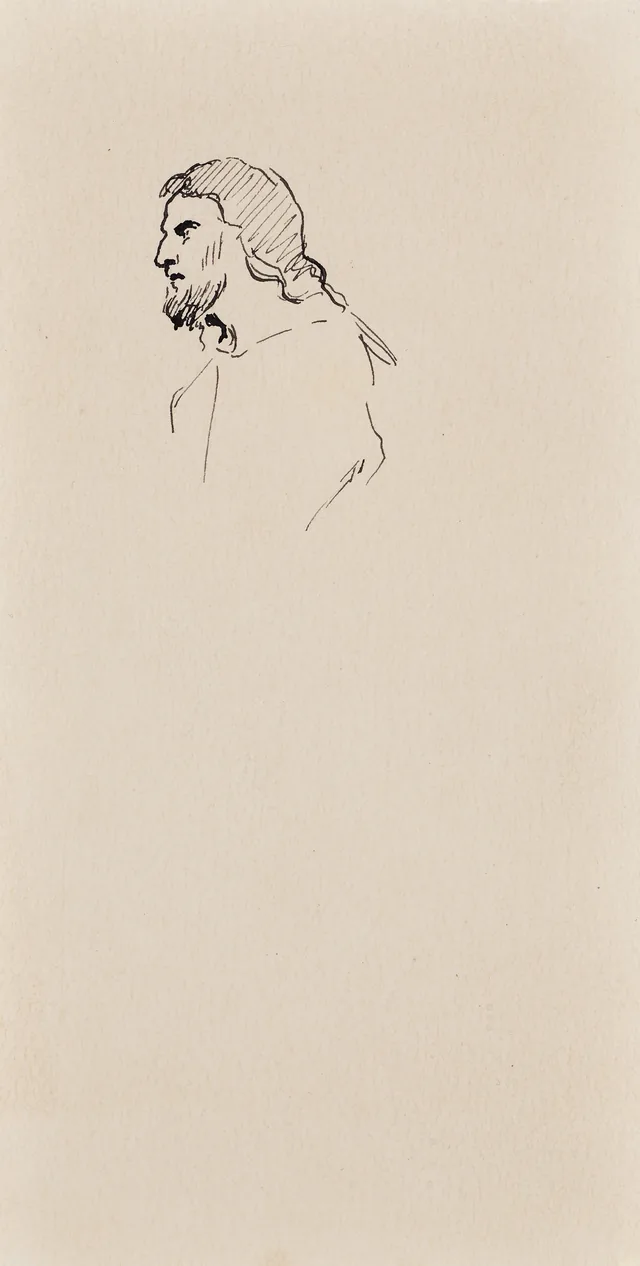 男の胸像（下絵）