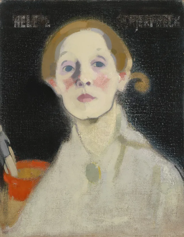 Autorretrato sobre fundo preto, Helene Schjerfbeck