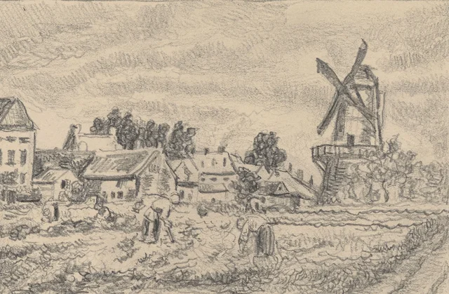 La cosecha de patatas, Henri de Braekeleer
