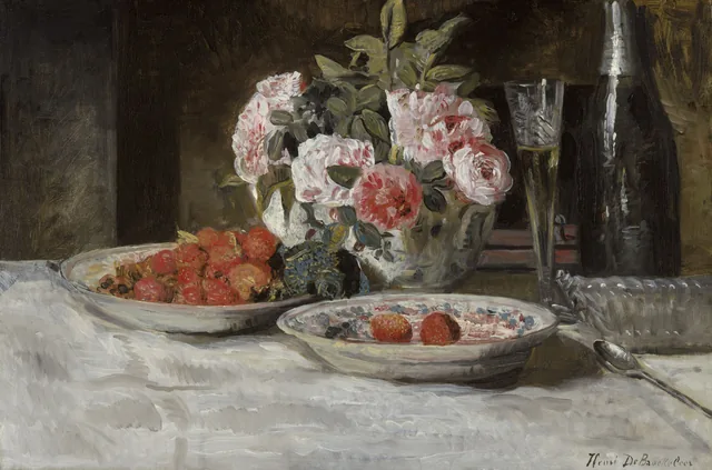 Morangos e champanhe, Henri de Braekeleer