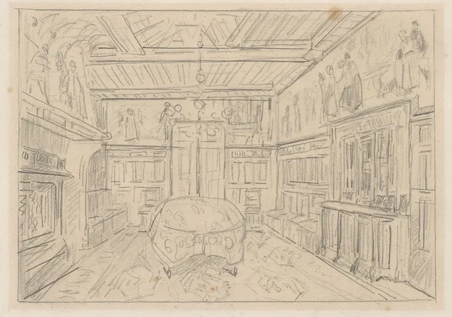 The Dining Room in the House of the Artist Henri Leys, Henri de Braekeleer