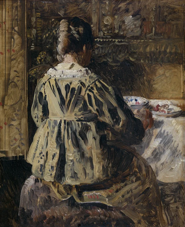 Le repas ou Femme vue de dos, Henri de Braekeleer
