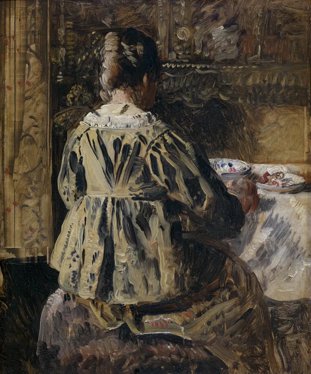 A refeição ou Mulher vista de costas, Henri de Braekeleer