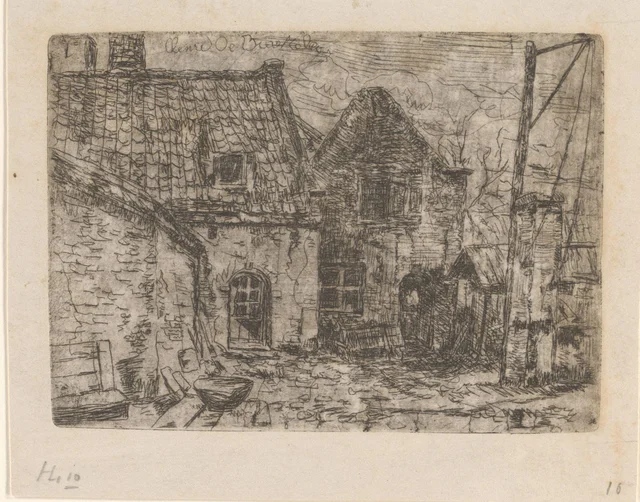 Cour avec une cruche d'eau