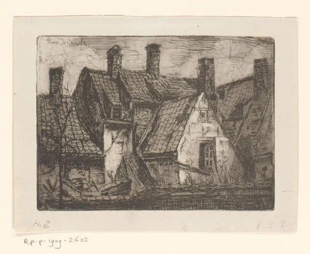 View of Roofs, Henri de Braekeleer