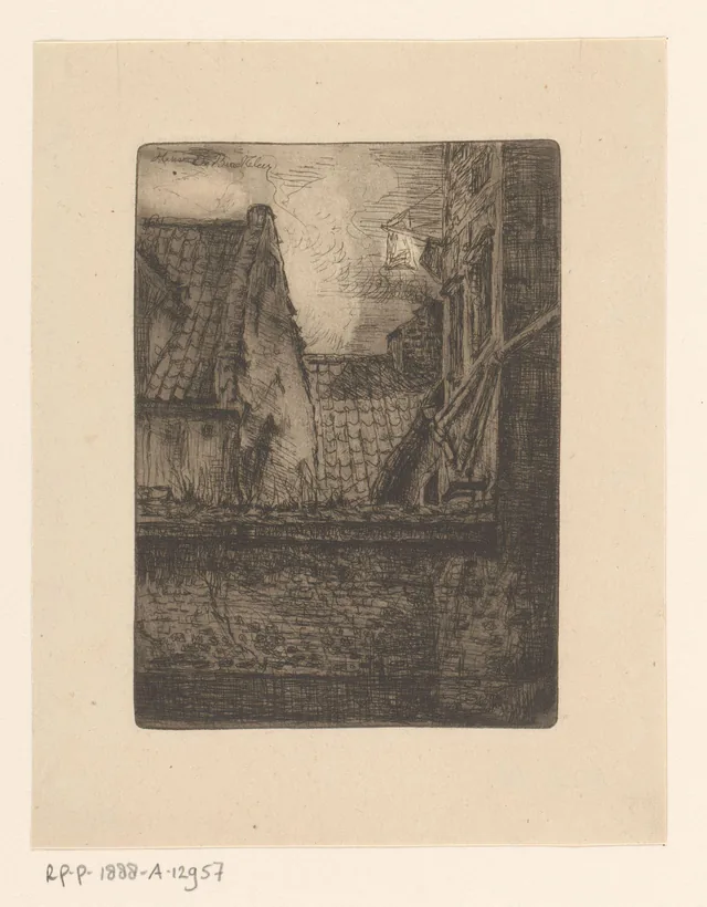 View of Façades and Roofs, Henri de Braekeleer