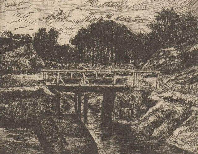 Pont de bois sur un canal