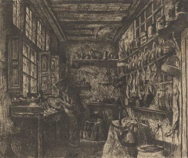 Coppersmith at Work in His Workshop