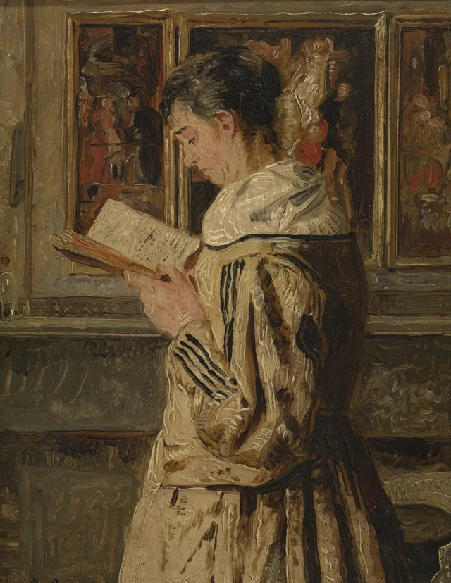 Mujer leyendo, Henri de Braekeleer