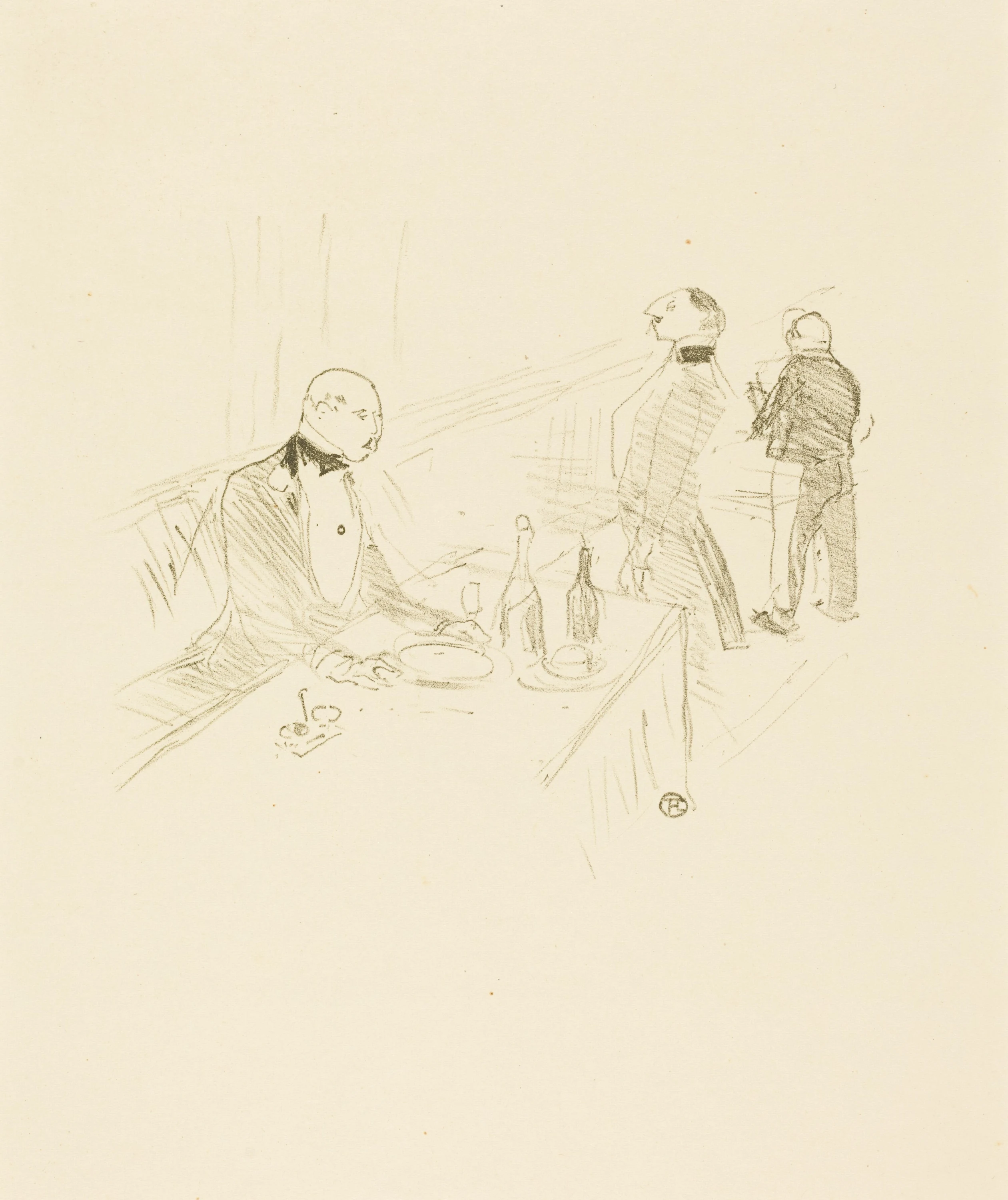 At The House of Gold (A la maison d'or), Henri de Toulouse-Lautrec