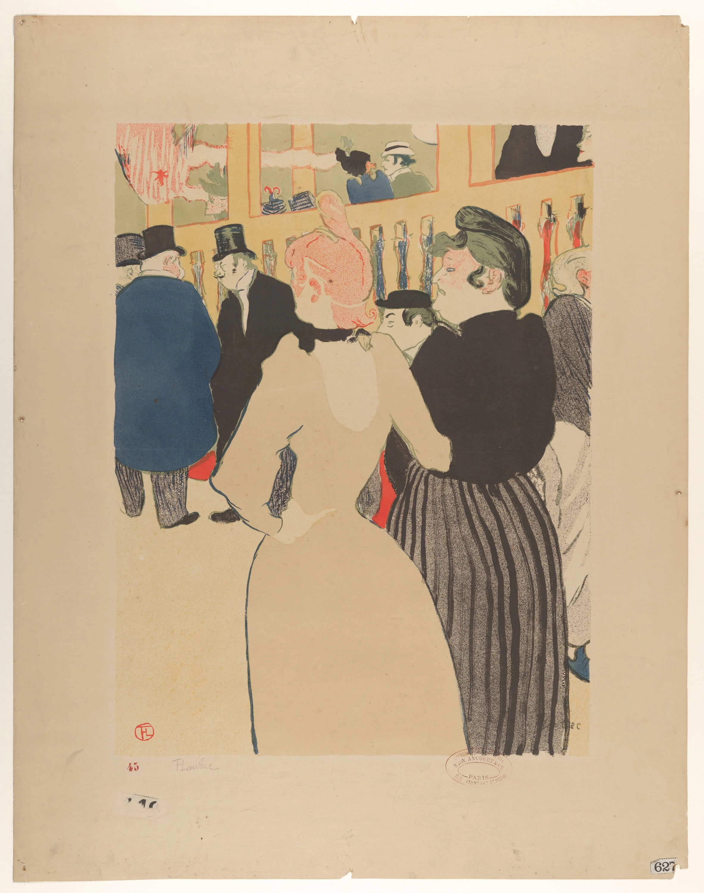 At the Moulin Rouge: La Goulue and Her Sister, Henri de Toulouse-Lautrec