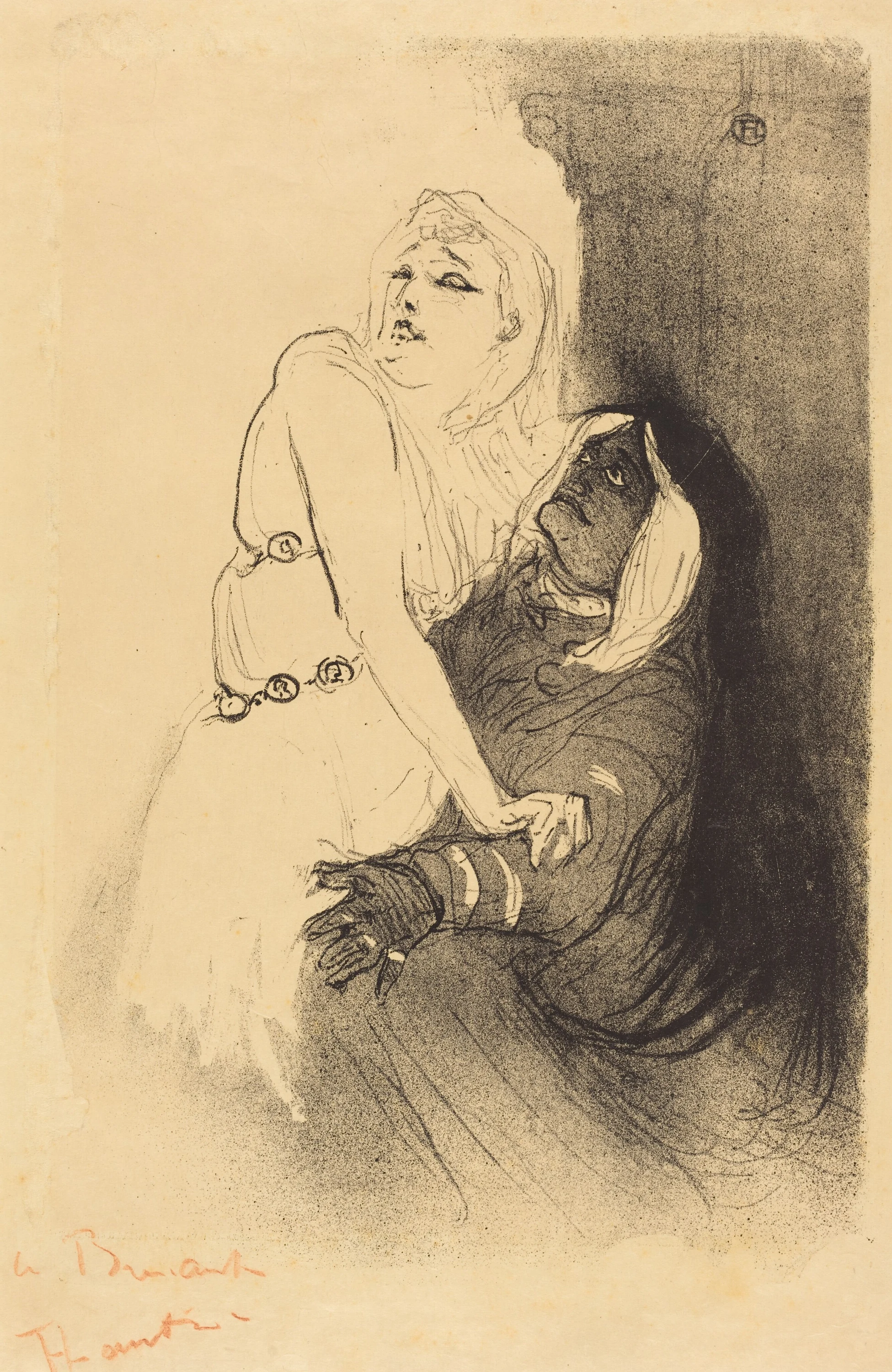 At the Renaissance: Sarah Bernhardt in "Phedre" (A la Renaissance: Sarah Bernhardt dans "Phèdre"), Henri de Toulouse-Lautrec
