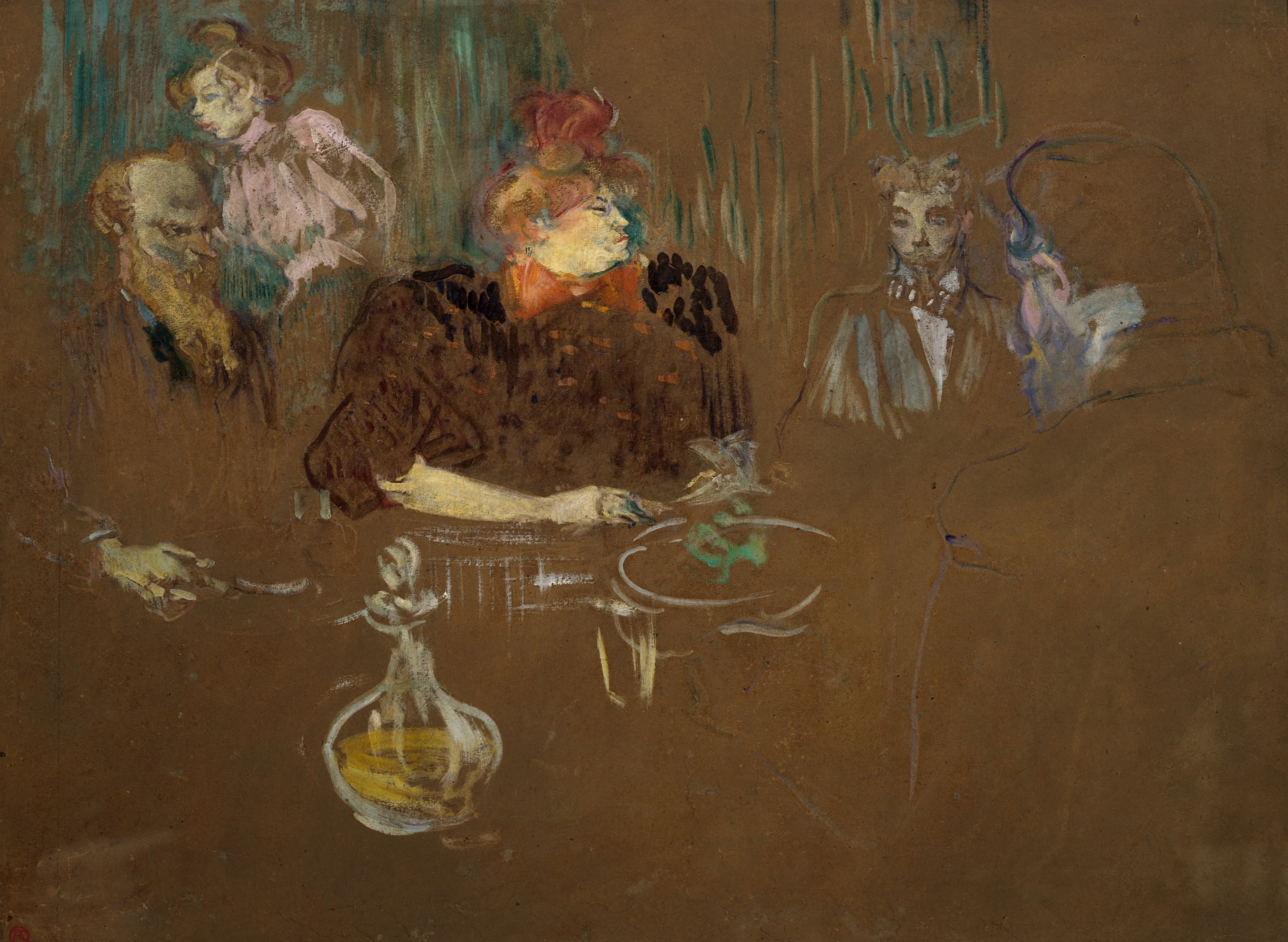 At the Table of Monsieur and Madame Natanson, Henri de Toulouse-Lautrec