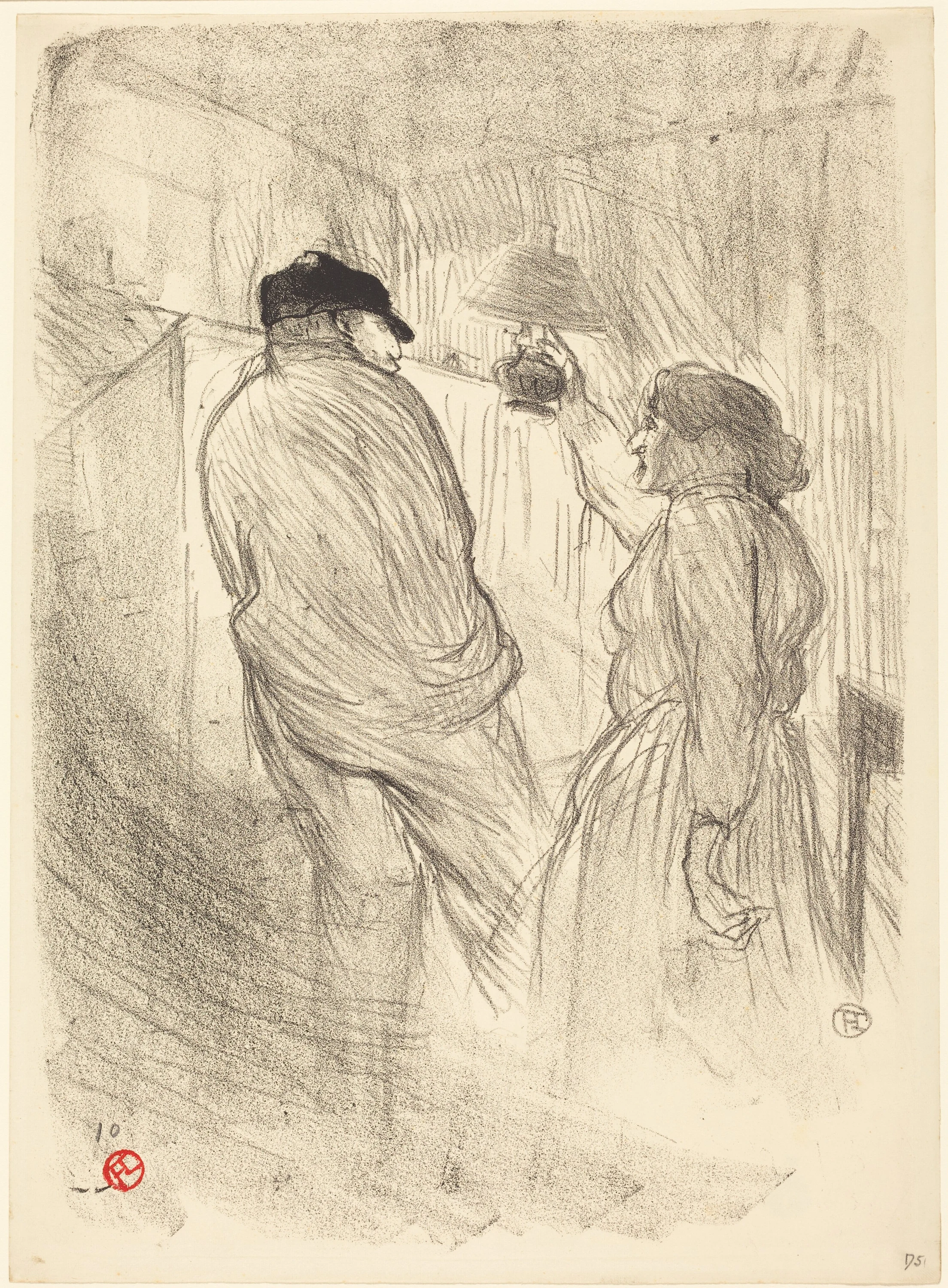 At the Theatre-Libre: Antoine in "L'inquiétude" (Au Théatre-Libre: Antoine dans "L'inquiétude"), Henri de Toulouse-Lautrec