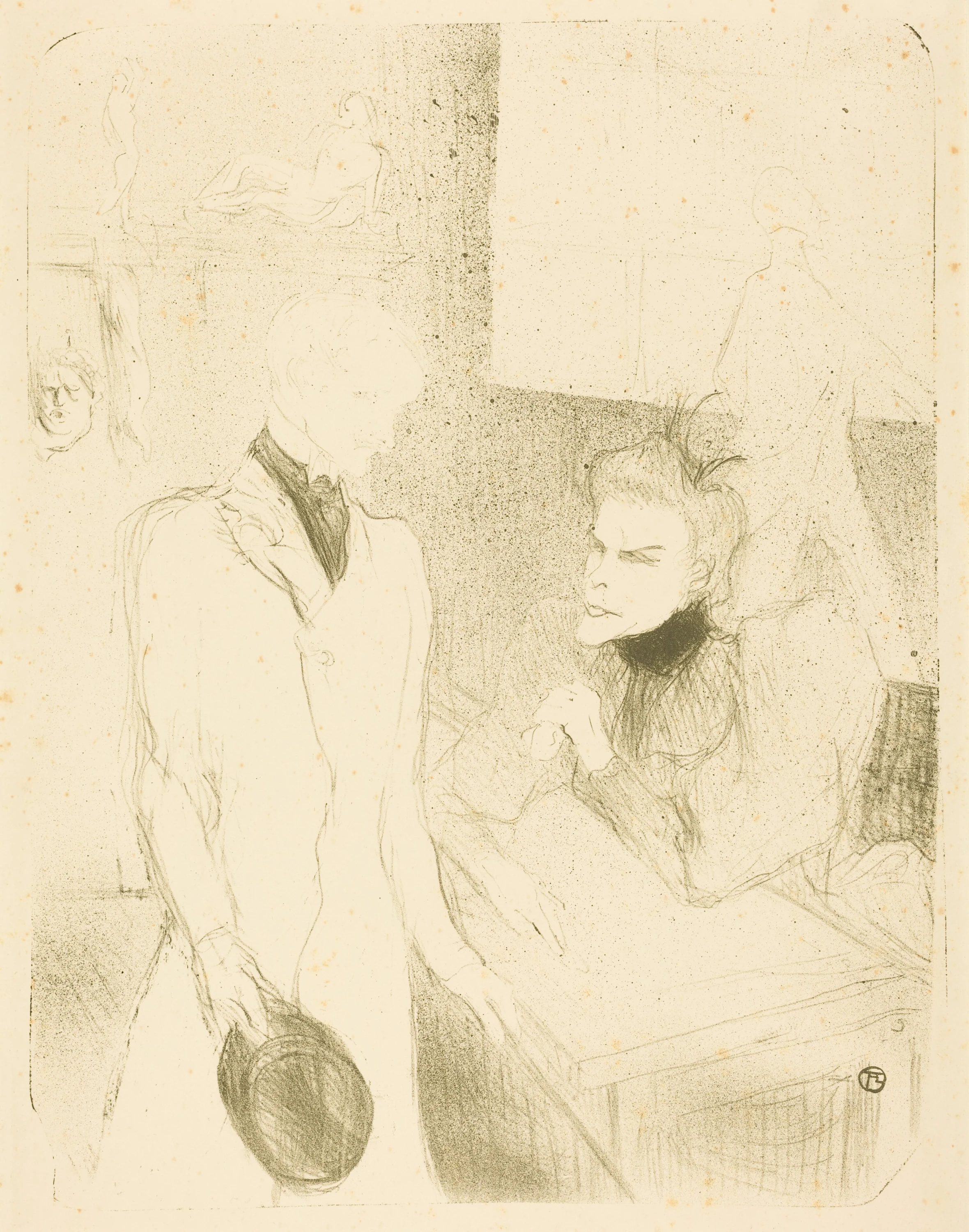 Brandes and Le Bargy in "Cabotins" (Brandès et Les Bargy dans "Cabotins"), Henri de Toulouse-Lautrec