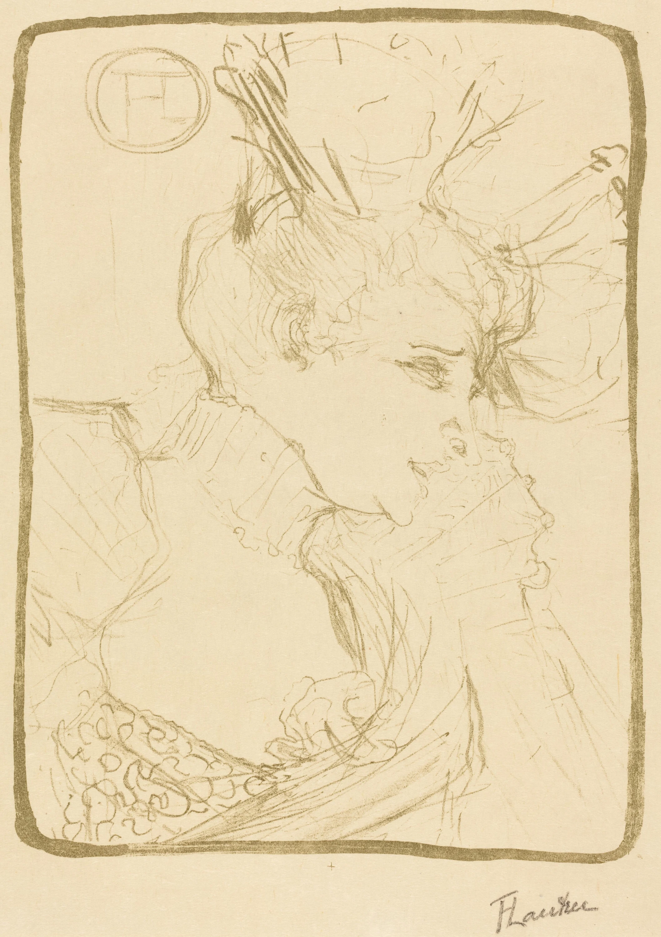Bust of Mademoiselle Marcelle Lender (Mademoiselle Marcelle Lender, en buste), Henri de Toulouse-Lautrec