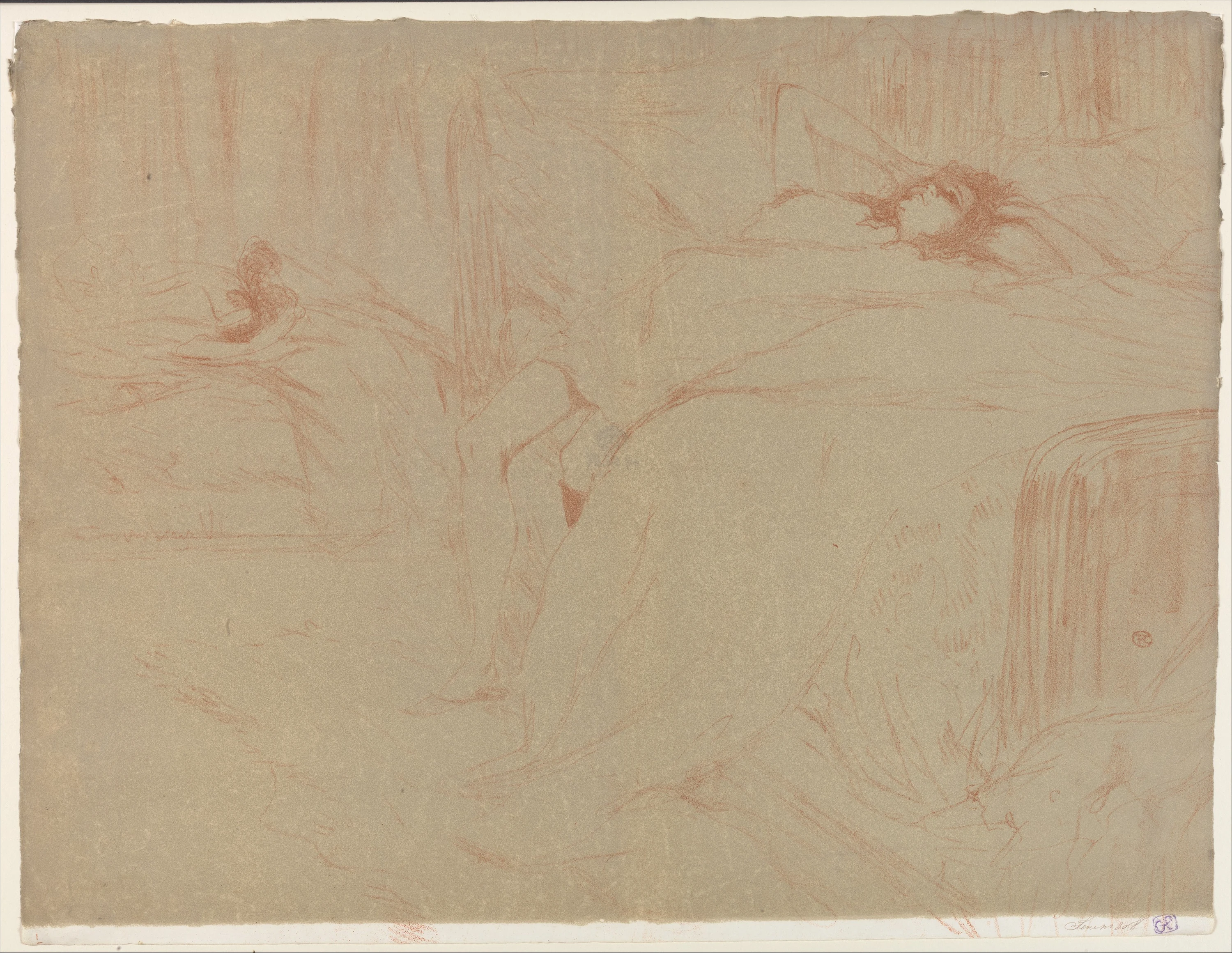 Collapsed on the Bed, from "Elles", Henri de Toulouse-Lautrec