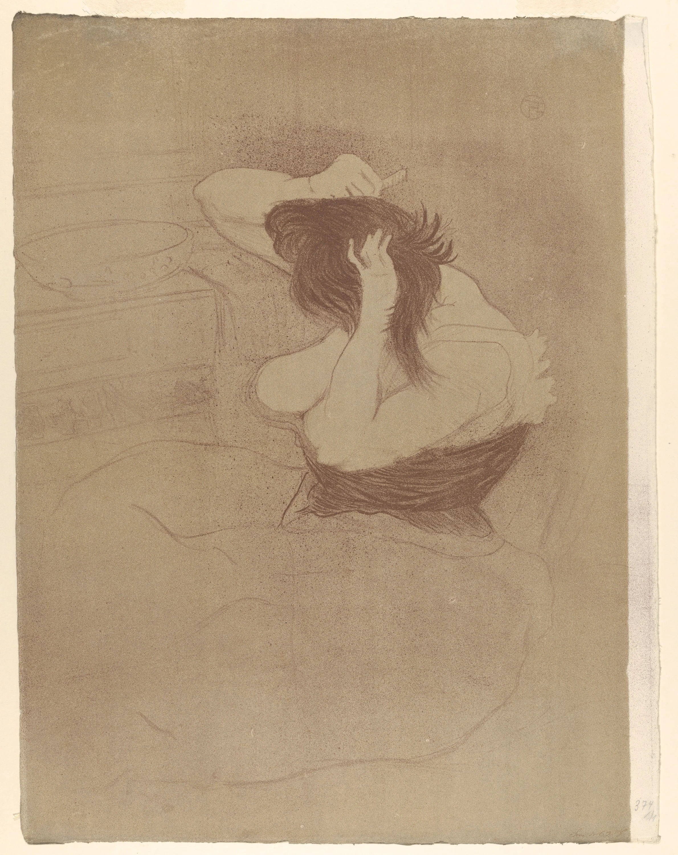 Combing Hair, from "Elles", Henri de Toulouse-Lautrec